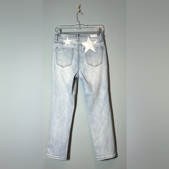 BLANK NYC Madison Crop High-Rise Straight In Too Deep Star Jeans 27 EUC - Picture 7 of 11